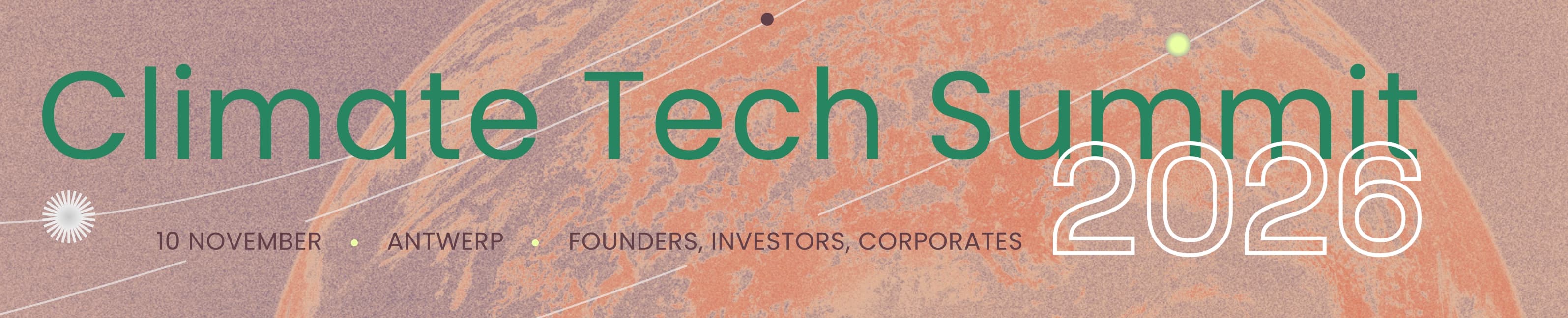 Climate Tech Summit 2026 — 10 November 2026, Antwerp